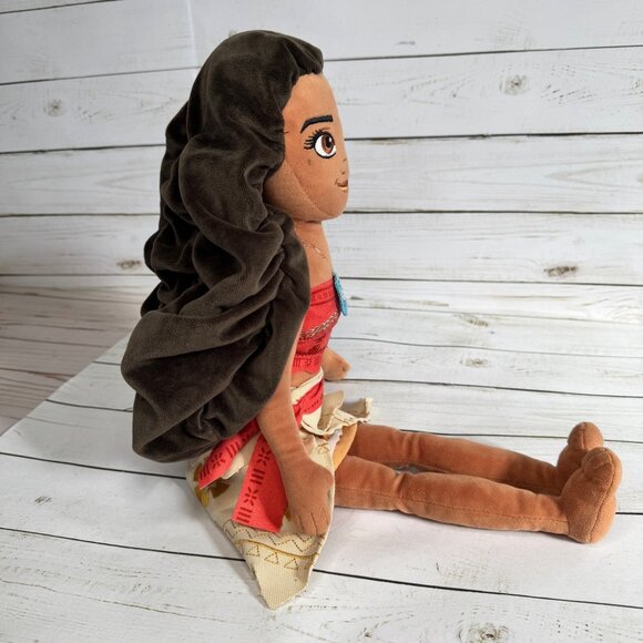 Disney Store Moana 18' Plush Doll With Long Velvety Hair & Polynesian Outfit - Picture 3 of 8